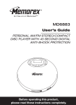 Memorex MD6883 User's Manual