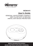 Memorex MD6441 User's Manual
