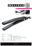 Melissa Straightener with LED Temp. Control 635-109 User's Manual