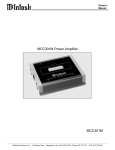 McIntosh MCC301M User's Manual