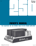 McIntosh MC-250 User's Manual