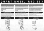 MB QUART RSD 213 User's Manual