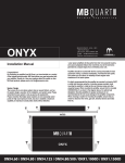 MB QUART ONYX ONX4.80/500 User's Manual
