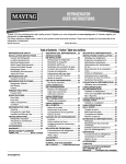 Maytag MRT318FZDM Use & Care Manual