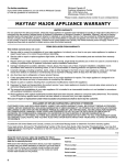 Maytag MEC4536WB Warranty Information