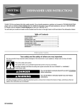 Maytag Dishwasher W10438305A User's Manual