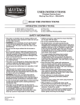 Maytag MLG24PD User's Manual