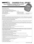 Maytag Battery Charger 130116 User's Manual