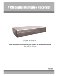 Maxtor 4 CH Digital Multiplex Recorder User's Manual