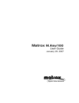 Matrox Electronic Systems M.Key/100 User's Manual