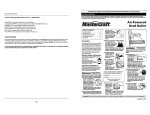 MasterCraft AIR-POWERED BRAD NAILERS User's Manual