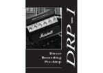 Marshall Amplification DRP-1 User's Manual