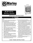 Marley Engineered Products MCM1503A User's Manual