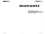 Marantz SR6001 User's Manual