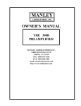Manley Labs 300B User's Manual