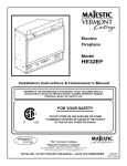 Majestic Appliances HE32EF User's Manual