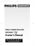 Magnavox VRZ242AT Owner's Manual
