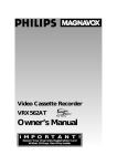 Magnavox VRX562AT99 Owner's Manual