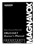 Magnavox VRU344AT User's Manual