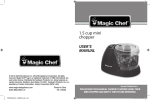 Magic Chef PRVMCCH01 User's Manual