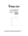 Magic Chef Refrigerator MCBR240S User's Manual