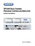 Mackie SP2400 User's Manual