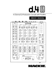 Mackie d.4 Pro User's Manual