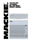 Mackie 1604-VLZ PRO User's Manual
