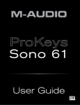 M-Audio PROKEYS SONO 61 User's Manual