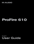 M-Audio Profire 610 User's Manual