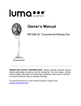 Luma Comfort Fan MF24B User's Manual
