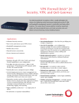 Lucent Technologies VPN Firewall Brick 20 User's Manual