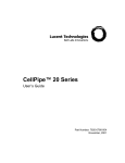Lucent Technologies CELLPIPE 7820-0766-004 User's Manual