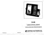 Lowrance electronic X-40 User's Manual