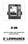 Lowrance electronic X-28 User's Manual