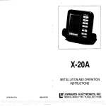 Lowrance electronic X-20A User's Manual