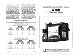 Lowrance electronic X-15B User's Manual