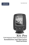 Lowrance electronic PRO X51 User's Manual