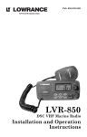Lowrance electronic LVR-850 User's Manual