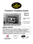 Lopi Freedom Fireplace Insert User's Manual