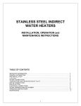 Lochinvar WATER HEATERS User's Manual