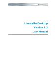 Livescribe LIVESCRIBE DESKTOP VERSION 1.2 User's Manual