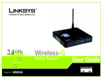 Linksys WRH54G User's Manual