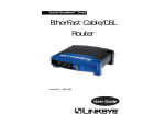 Linksys EtherFast BEFSR81 User's Manual