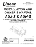 Linear Garage Door Opener AUJ-S User's Manual