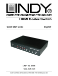 Lindy HDMI Scaler Switch 32596 User's Manual