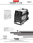 Lincoln Electric RANGER IM604-B User's Manual