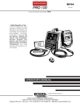 Lincoln Electric PRO100 IM784 User's Manual