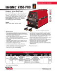 Lincoln Electric INVERTEC V350-PRO User's Manual