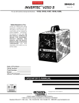 Lincoln Electric V250-S User's Manual